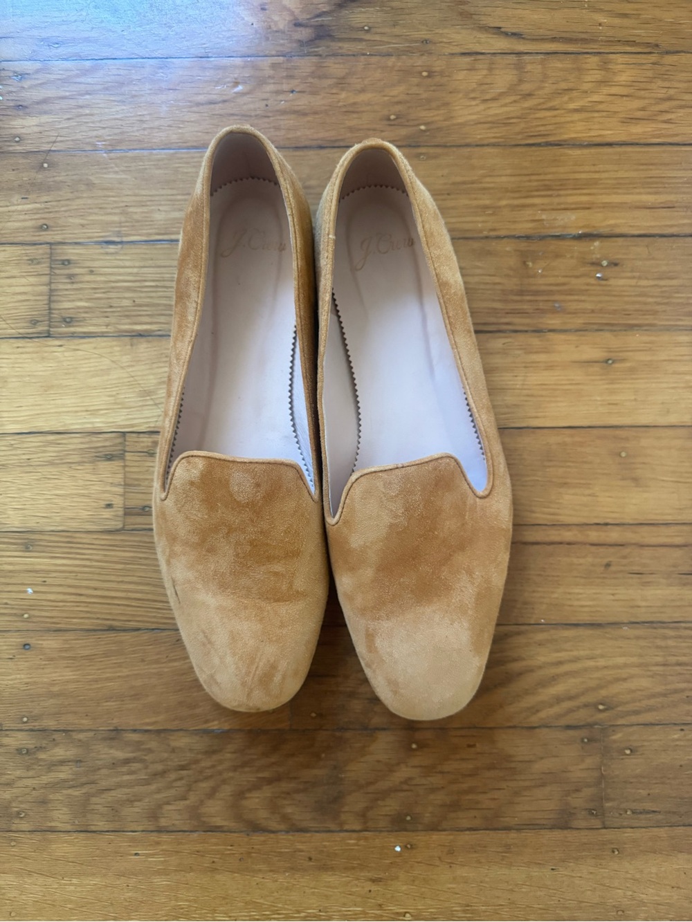 J. Crew Suede Loafers in Camel/Tan